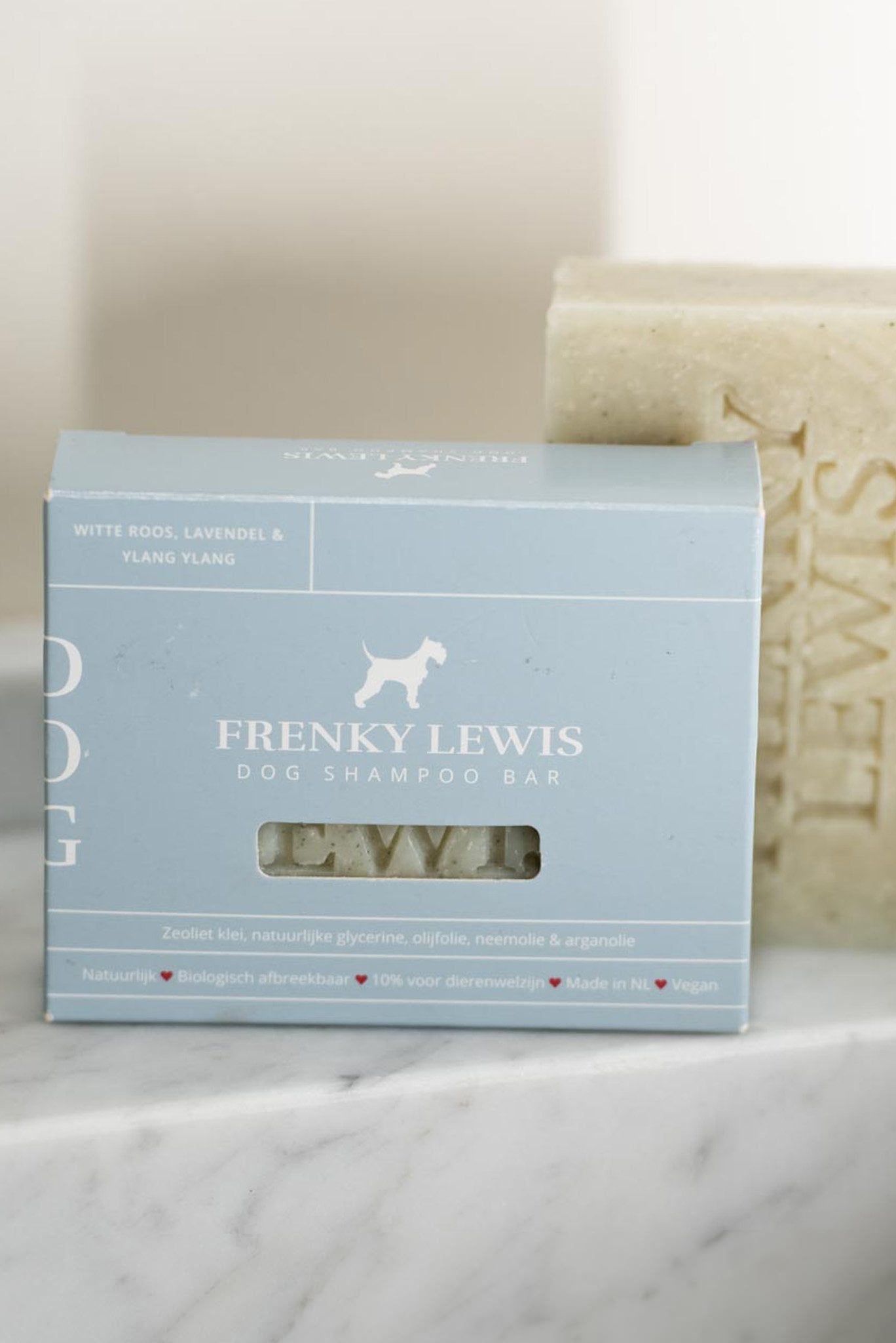 Franky Lewis Natural Dog Shampoo Bar – Weiße Rose, Lavendel, Ylang Ylang 