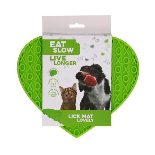 Eat Slow Live Longer Lick Mat Lovely Groen