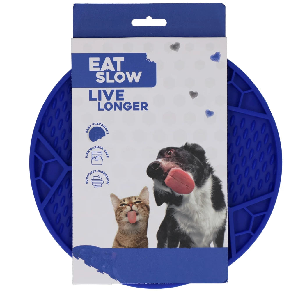 Eat Slow Live Longer Lik Mat Soccer Ball Blauw