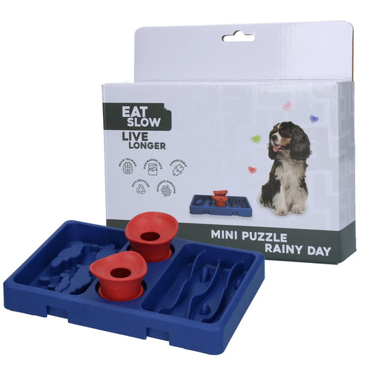 Eat Slow Live Longer Mini Dog Puzzle Rainy Day