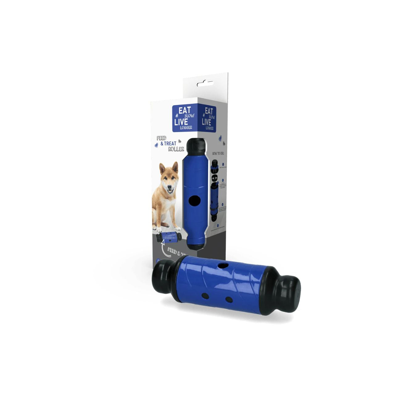 Eat Slow Live Longer Feed and Treat Roller Blauw