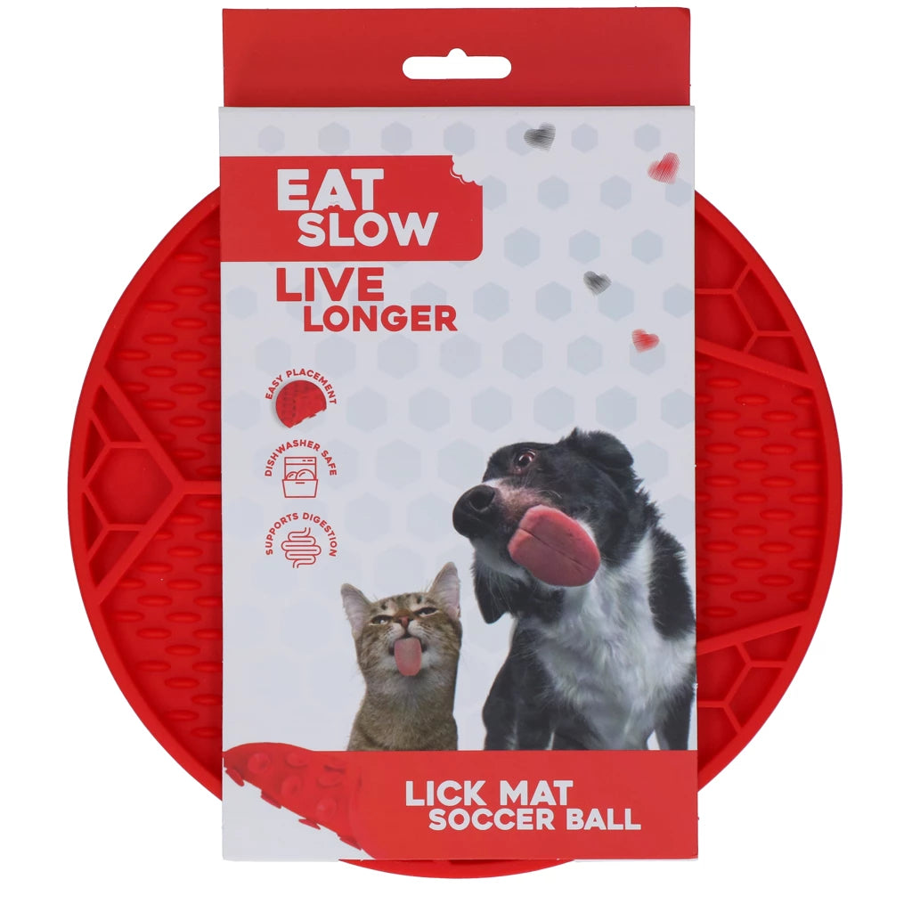 Eat Slow Live Longer Lik Mat Soccer Ball Rood