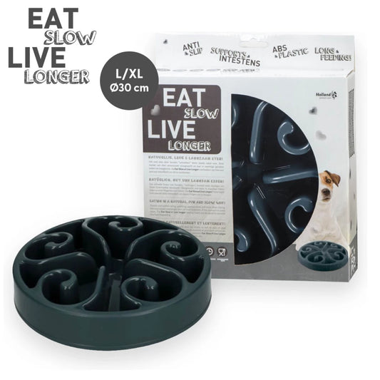 Anti-shock Food Bowl Eat Slow Live Longer Original Gray